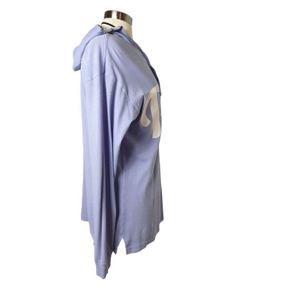 PINK Victoria's Secret Hooded Pullover Lightweight Loose Fit Purple Small NWOT - Picture 3 of 6